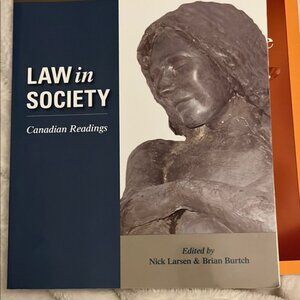 Law in Society Canadian Readings Book